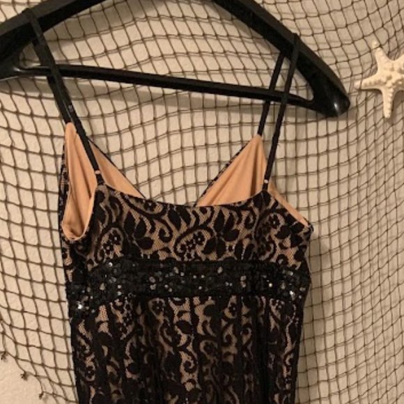 ECI New York - Black & Nude Cocktail Dress Size 8 - Picture 4 of 5